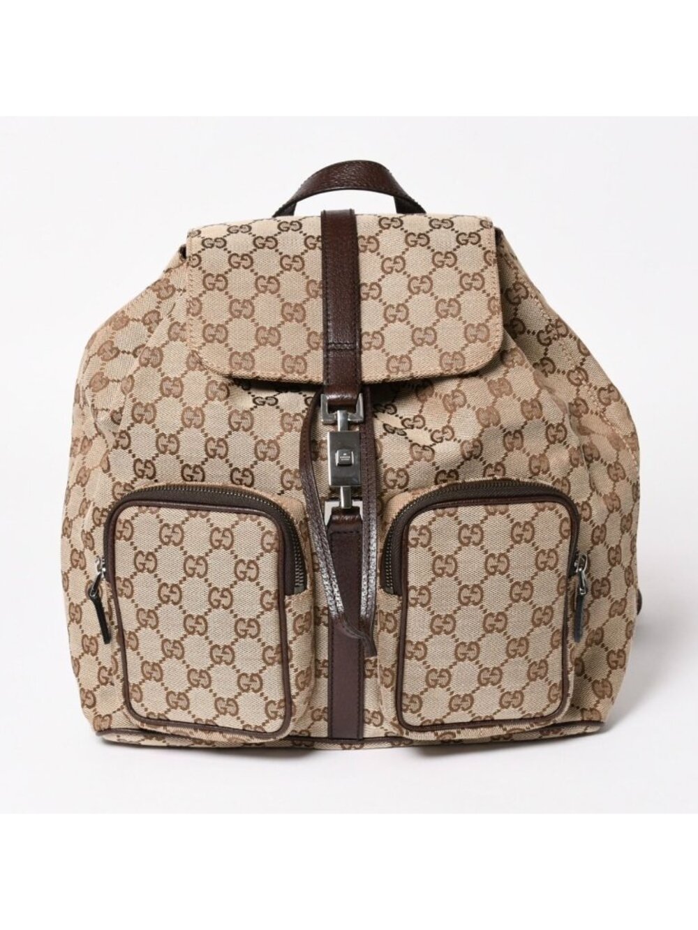Gucci Backpack GG Canvas Jackie Brown